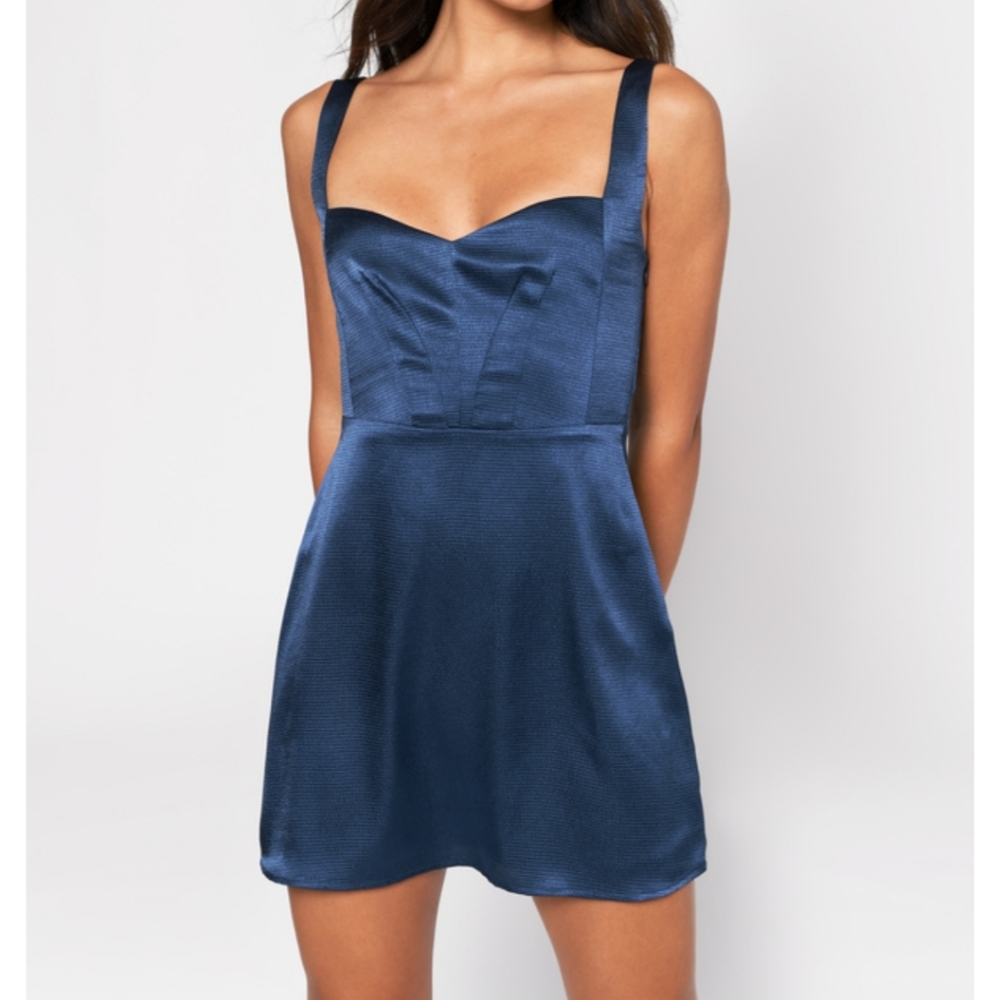 Navy Satin dress